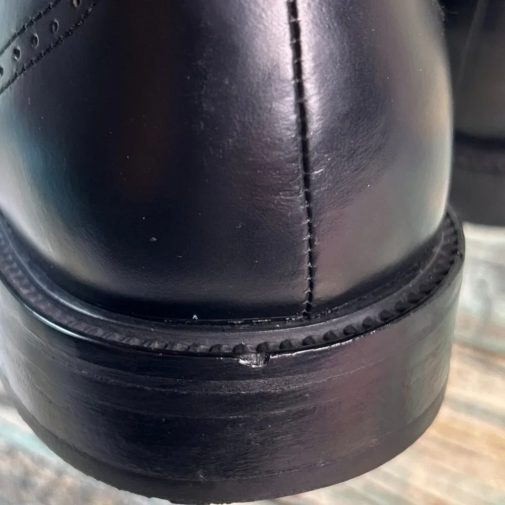 Rockport Oxfords Mens Size 7.5M Black Leather Dress Formal Shoes Cap Toe Brogue